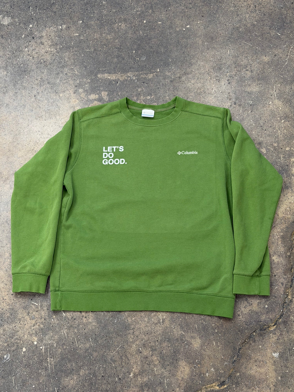 LETS DO GOOD. COLUMBIA CREWNECK