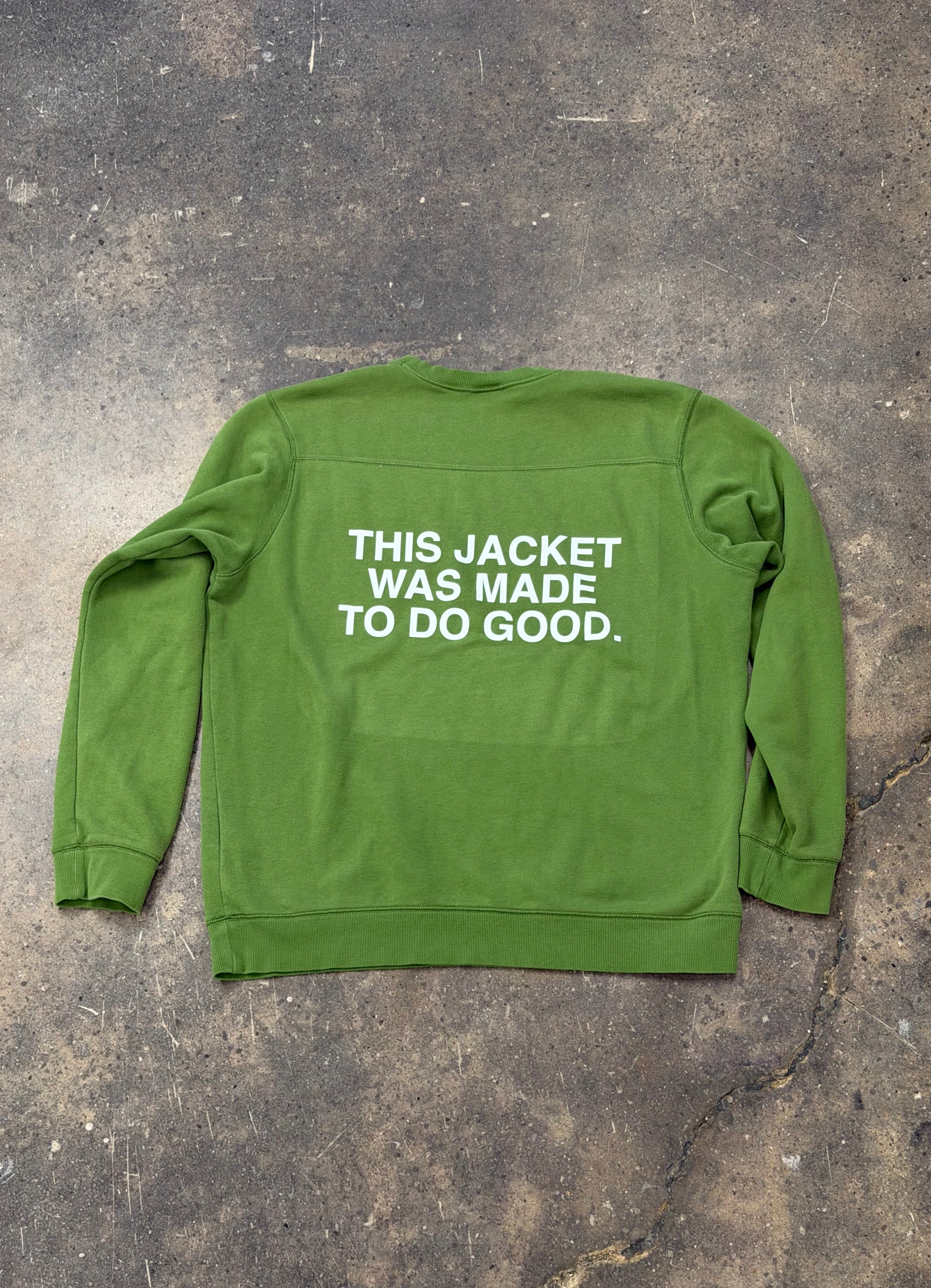 LETS DO GOOD. COLUMBIA CREWNECK