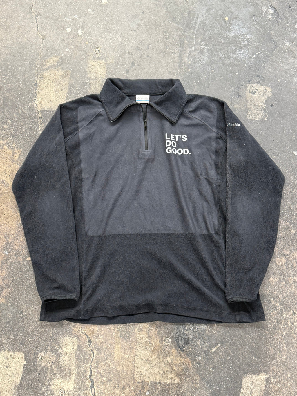 LET'S DO GOOD. COLUMBIA QUARTER-ZIP